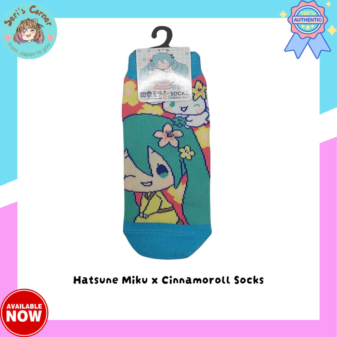 Hatsune Miku x Sanrio Cinnamoroll Socks