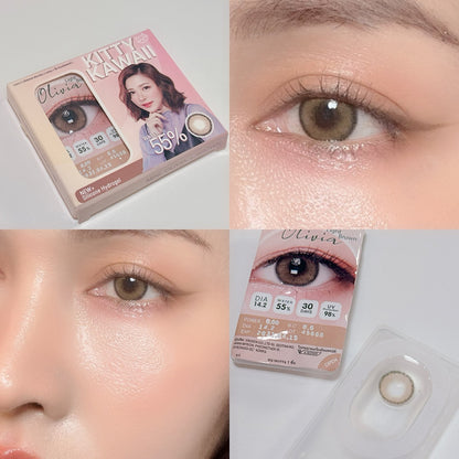 Mini Olivia Light Brown Silicone Hydrogel