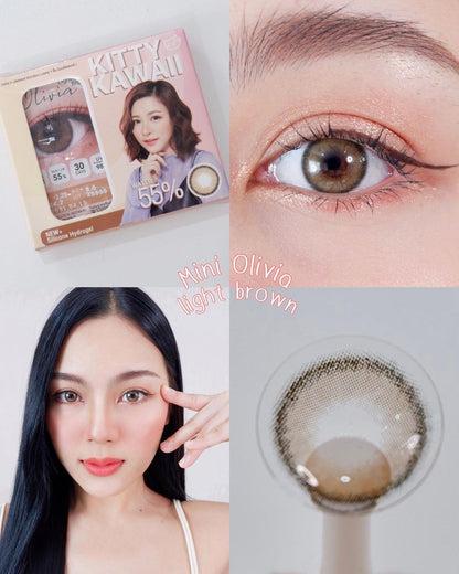 Mini Olivia Light Brown Silicone Hydrogel