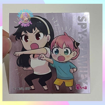 (OPENED/STICKER ONLY) SPY x FAMILY Stickers from Befco Kuriyama Hoshitabeyo Rice Crackers