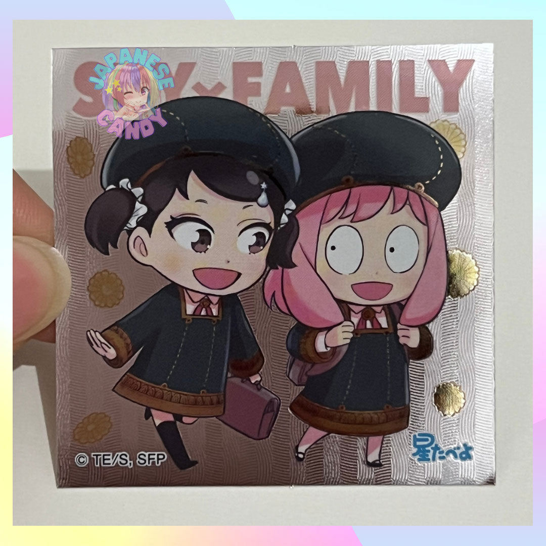 (OPENED/STICKER ONLY) SPY x FAMILY Stickers from Befco Kuriyama Hoshitabeyo Rice Crackers