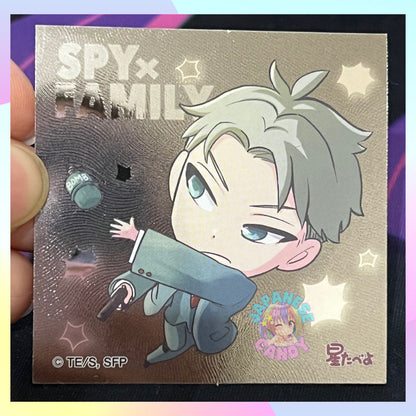 (OPENED/STICKER ONLY) SPY x FAMILY Stickers from Befco Kuriyama Hoshitabeyo Rice Crackers